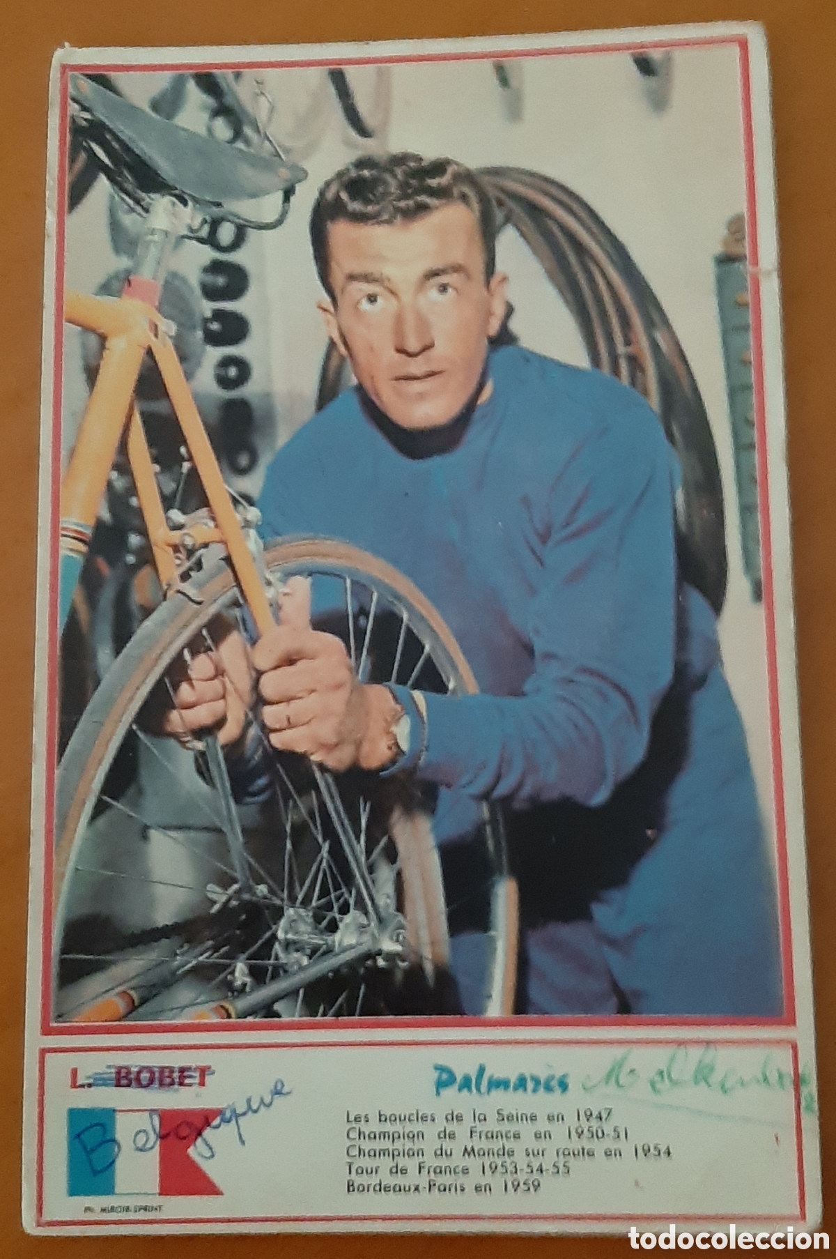 Coleccionismo deportivo: Cromo ciclismo tama&ntilde;o postal. A&ntilde;os 60. L. Bobet. R10090