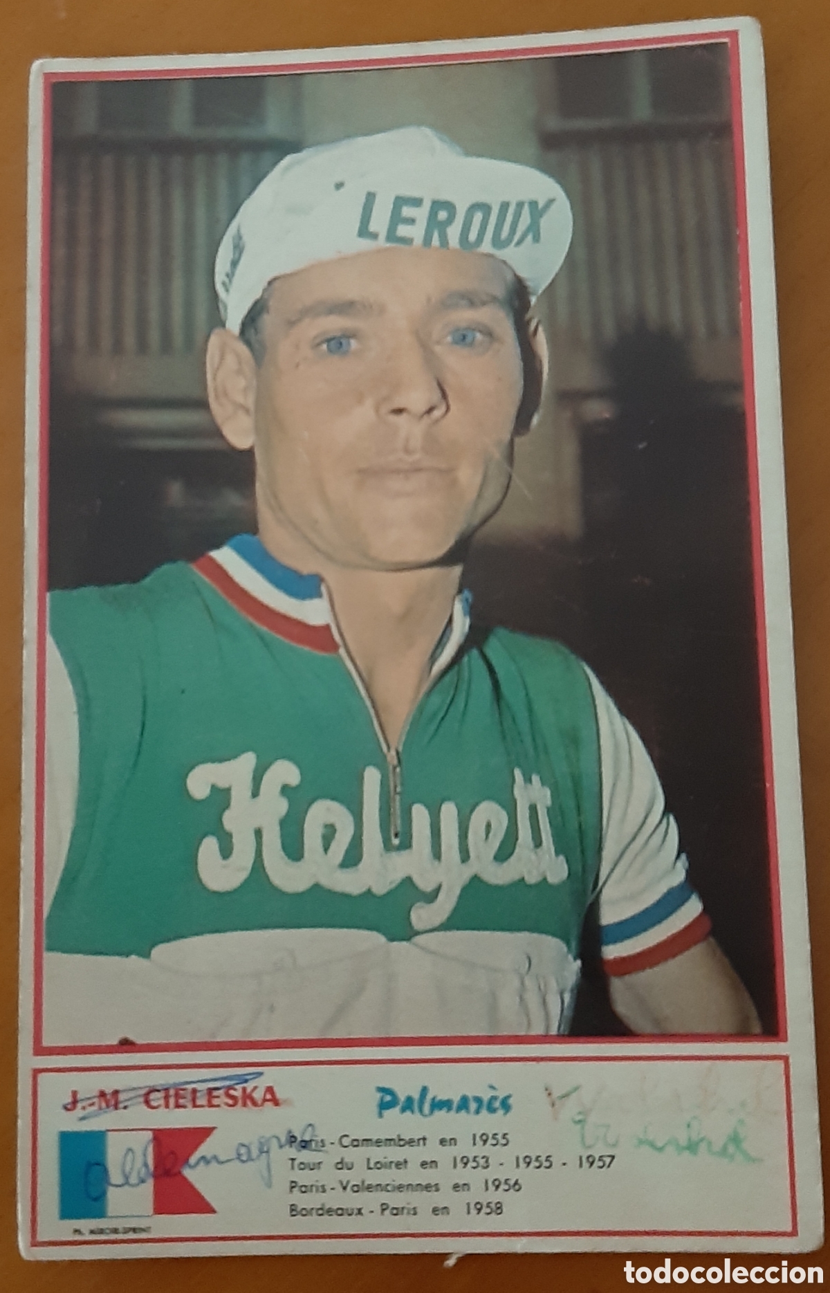 Coleccionismo deportivo: Cromo ciclismo tama&ntilde;o postal. A&ntilde;os 60. J. M. Cieleska. R10091