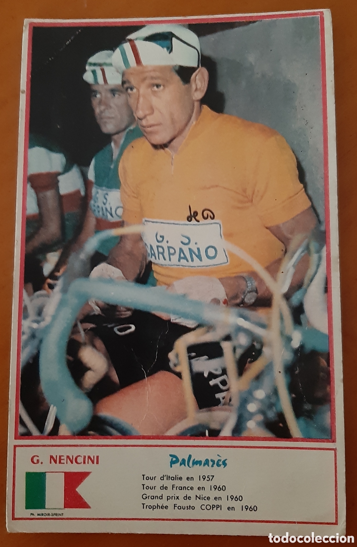 Coleccionismo deportivo: Cromo ciclismo tama&ntilde;o postal. A&ntilde;os 60. G. Nencini. R10092