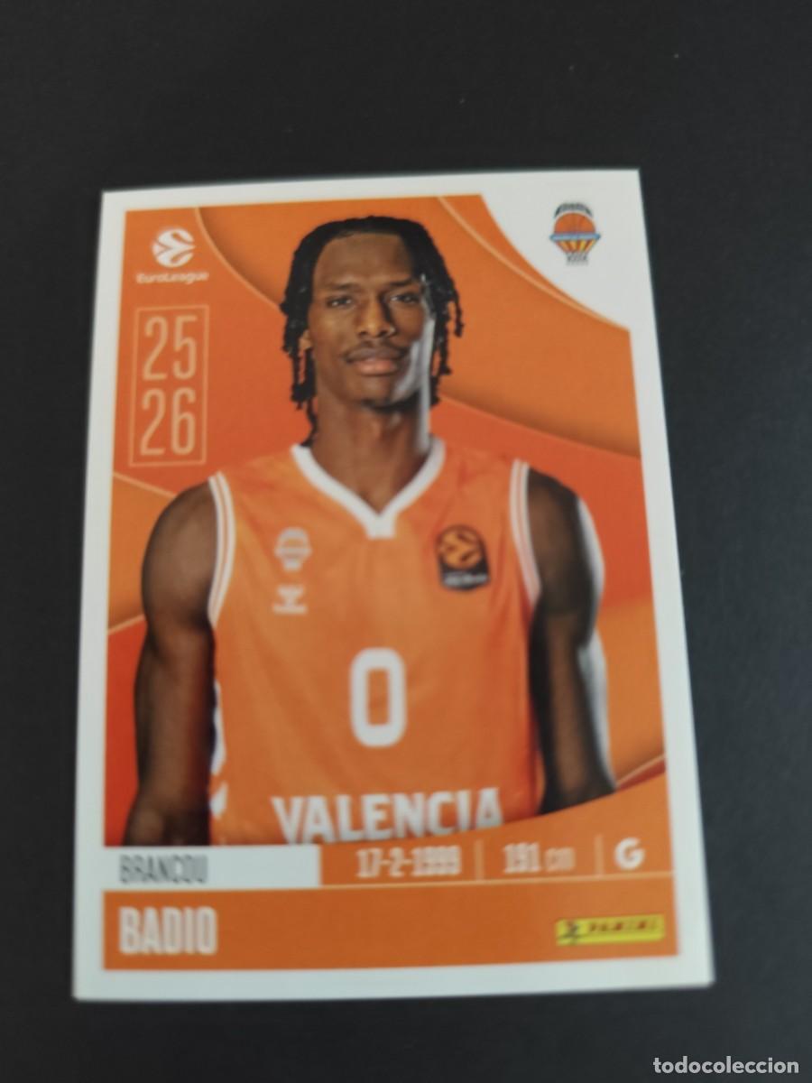 Coleccionismo deportivo: 335 BRANCOU BADIO VALENCIA BASKET EUROLEAGUE 2025 2026 25 26 BALONCESTO