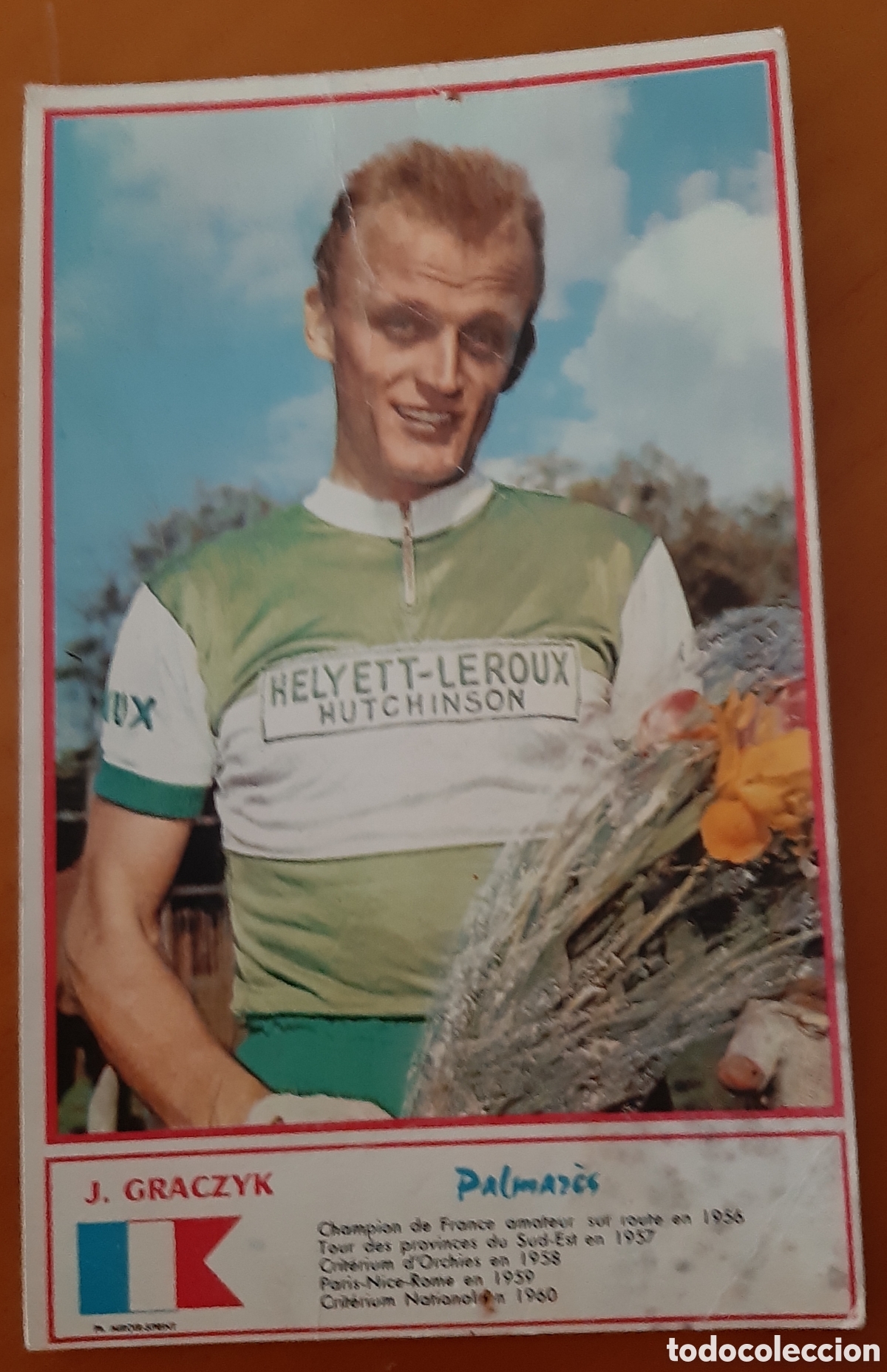 Collectionnisme sportif: Cromo ciclismo tama&ntilde;o postal. A&ntilde;os 60. J. Graczyk. R10093