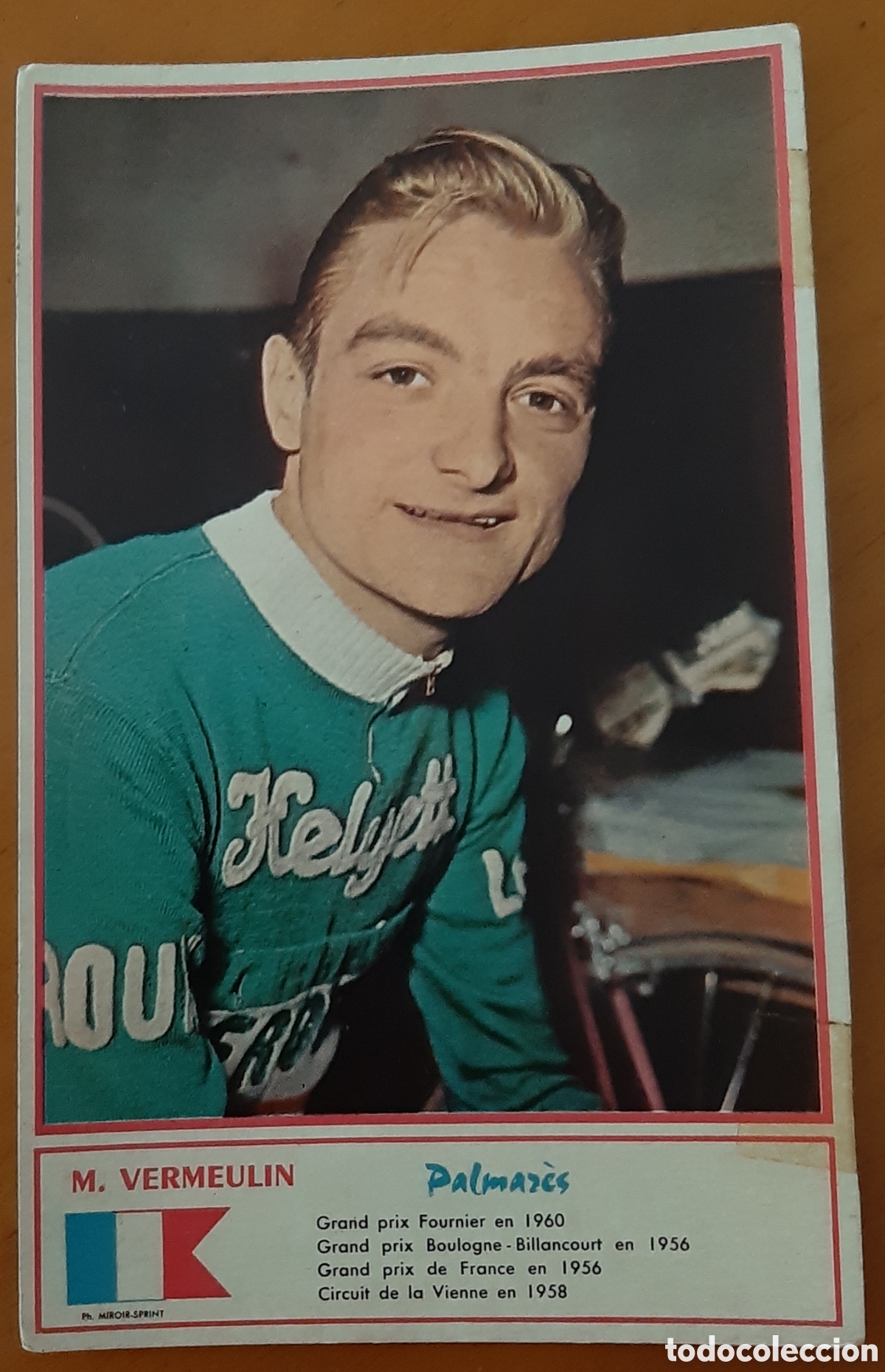 Coleccionismo deportivo: Cromo ciclismo tama&ntilde;o postal. A&ntilde;os 60. M. Vermeulin. R10098