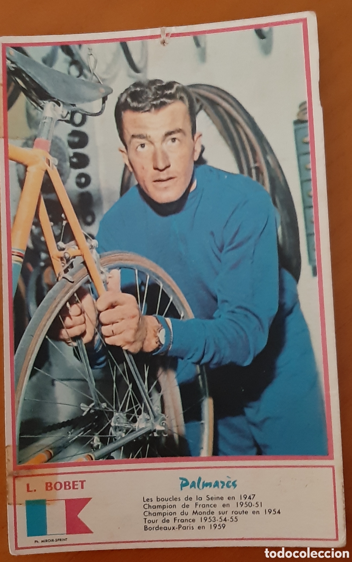 Coleccionismo deportivo: Cromo ciclismo tama&ntilde;o postal. A&ntilde;os 60. L. Bobet. R10101