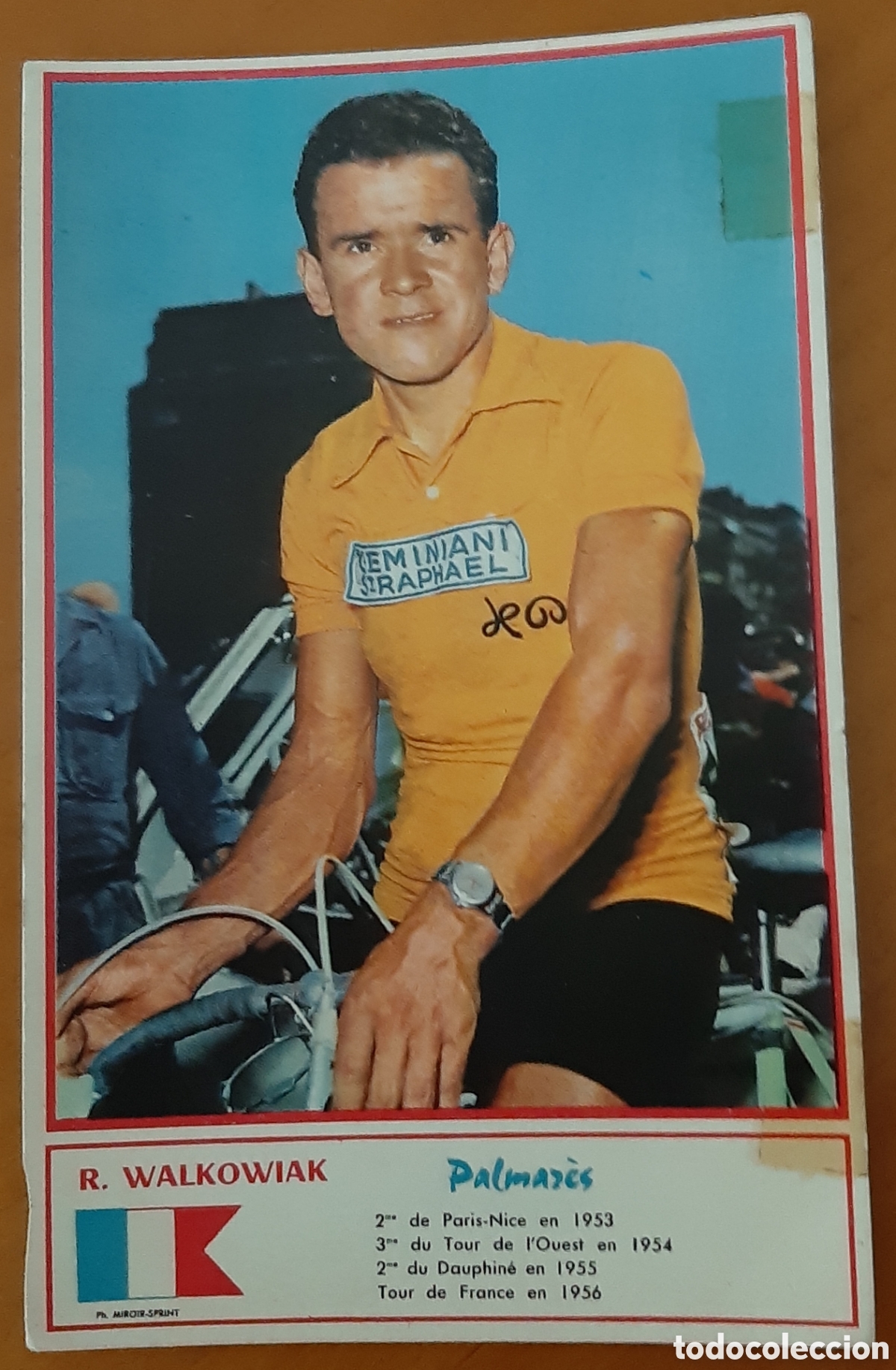 Coleccionismo deportivo: Cromo ciclismo tama&ntilde;o postal. A&ntilde;os 60. R. Walkowiak. R10102
