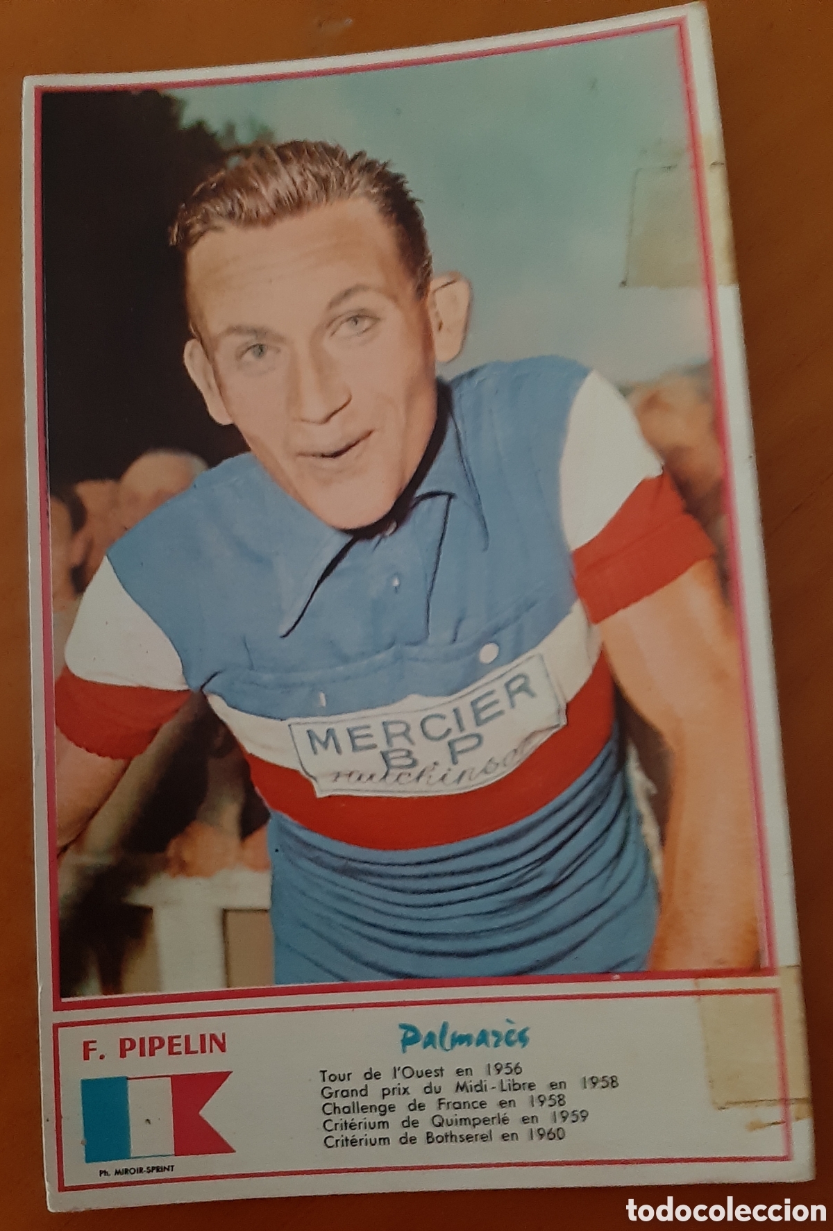 Coleccionismo deportivo: Cromo ciclismo tama&ntilde;o postal. A&ntilde;os 60. F. Pipelin. R10104