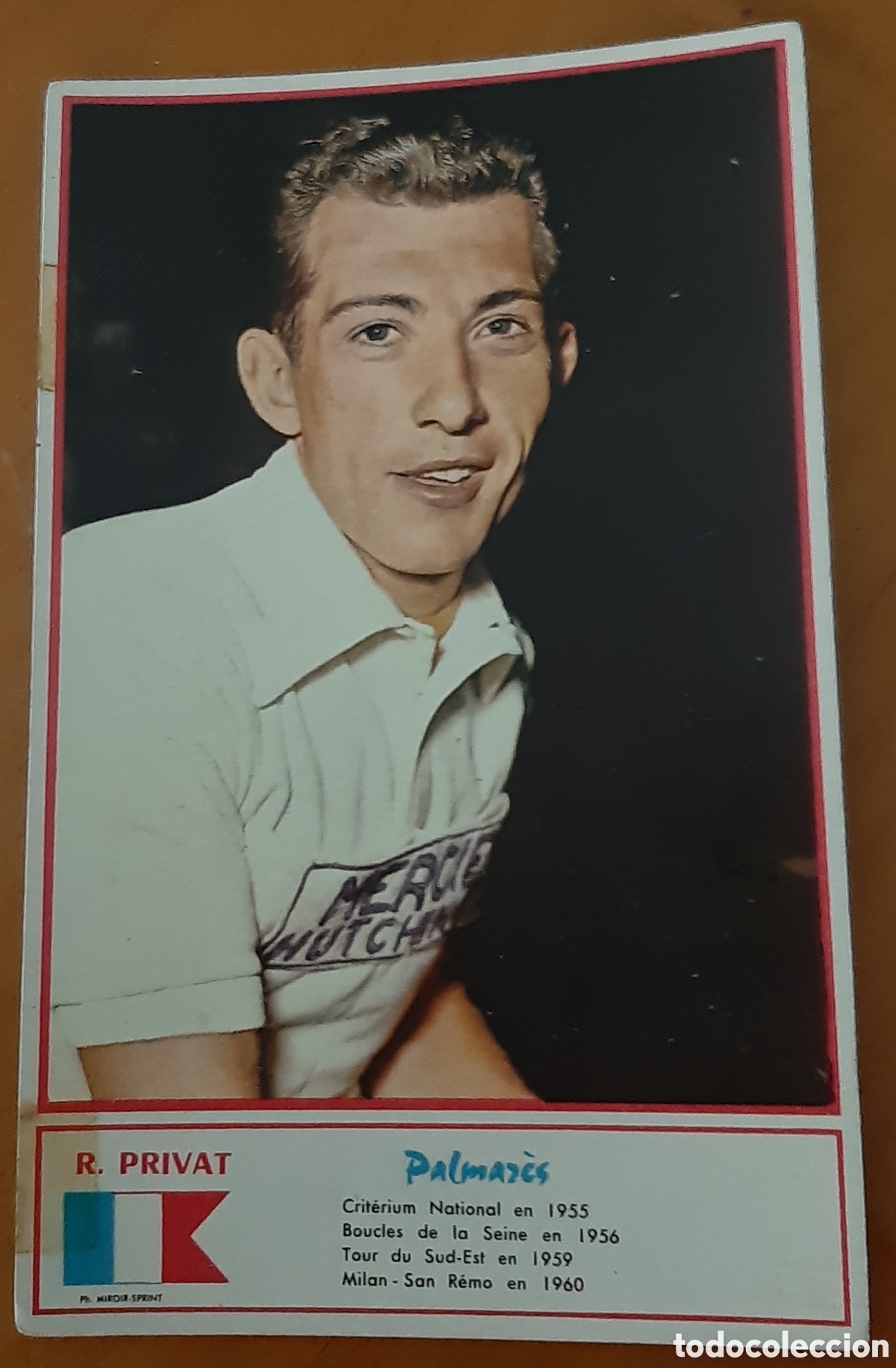 Coleccionismo deportivo: Cromo ciclismo tama&ntilde;o postal. A&ntilde;os 60. R. Privat. R10105