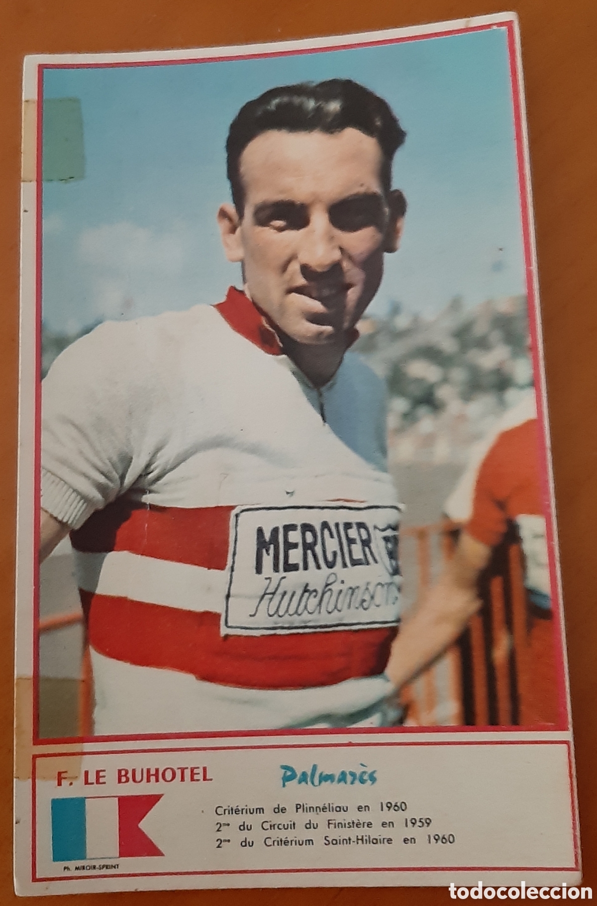 Coleccionismo deportivo: Cromo ciclismo tama&ntilde;o postal. A&ntilde;os 60. F. Le Buhotel