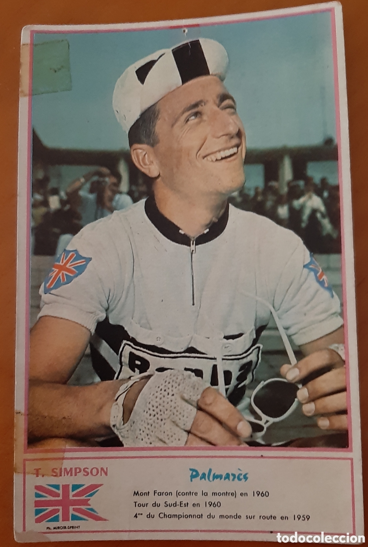 Coleccionismo deportivo: Cromo ciclismo tama&ntilde;o postal. A&ntilde;os 60. F. Simpson. R10108