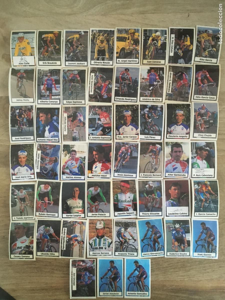 Coleccionismo deportivo: bimo la vuelta ciclista lote 51 cromos diferentes nunca pegados