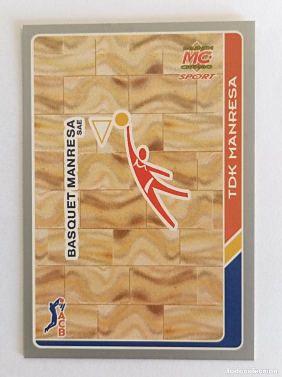 Coleccionismo deportivo: #91 ESCUDO (TDK MANRESA) BALONCESTO FICHAS ACB 95 MUNDICROMO MC