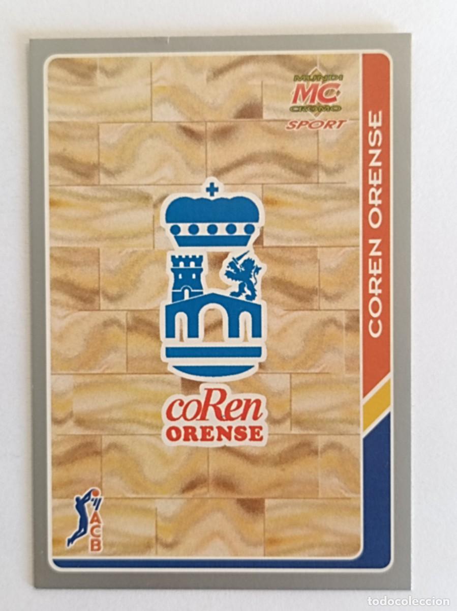 Coleccionismo deportivo: #100 ESCUDO (COREN ORENSE) BALONCESTO FICHAS ACB 95 MUNDICROMO MC