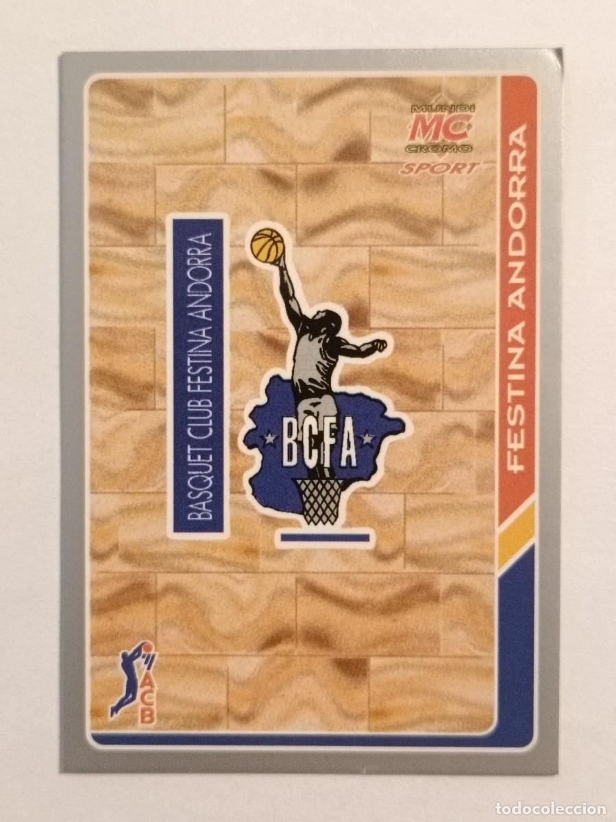 Coleccionismo deportivo: #109 ESCUDO (FESTINA ANDORRA) BALONCESTO FICHAS ACB 95 MUNDICROMO MC