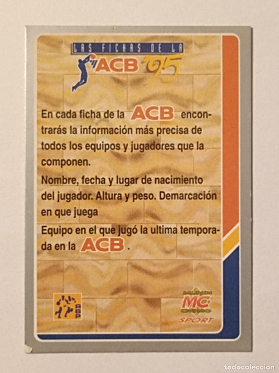 Coleccionismo deportivo: #200 BALONCESTO FICHAS ACB 95 MUNDICROMO MC