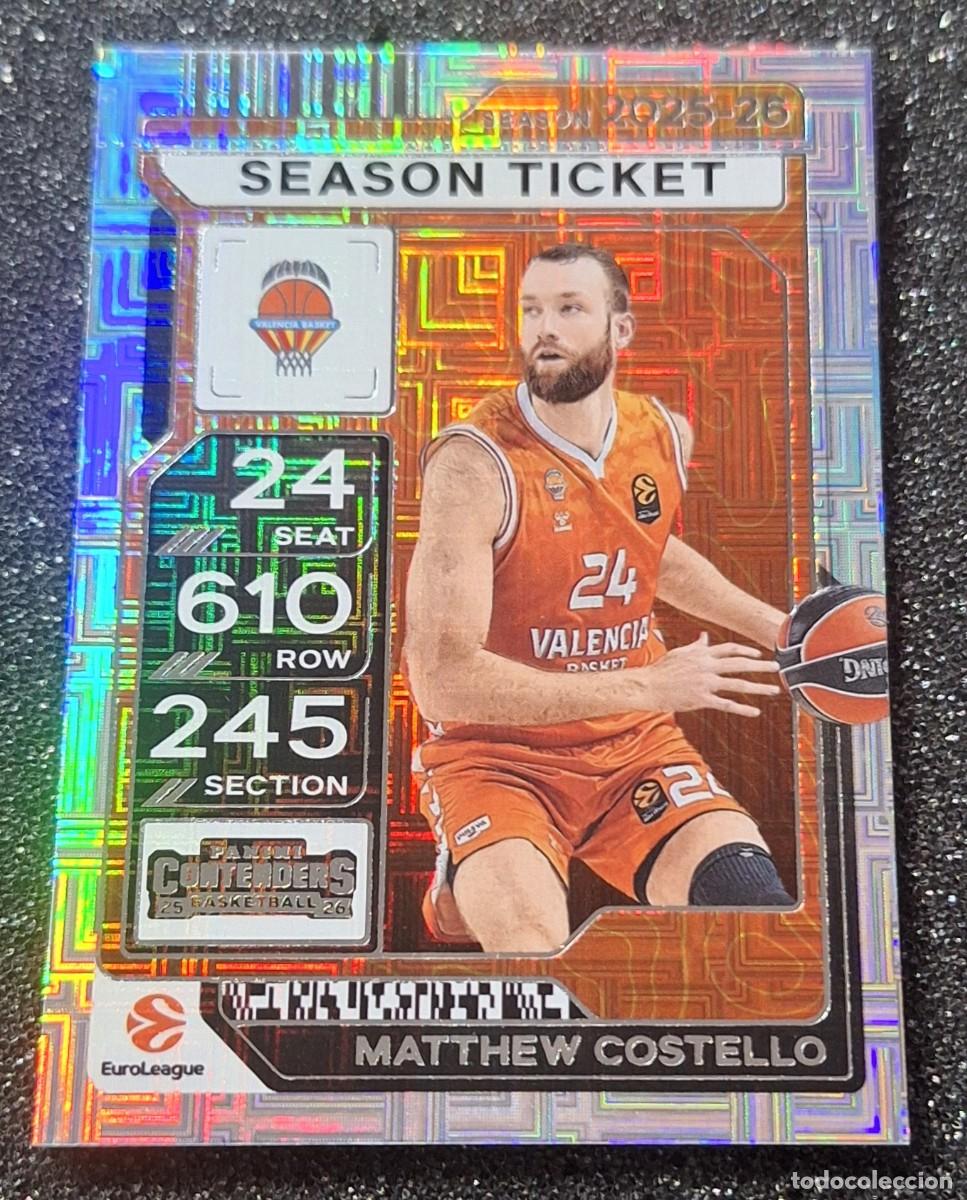 Coleccionismo deportivo: Matthew Costello Valencia Panini Contenders Euroleague Basketball