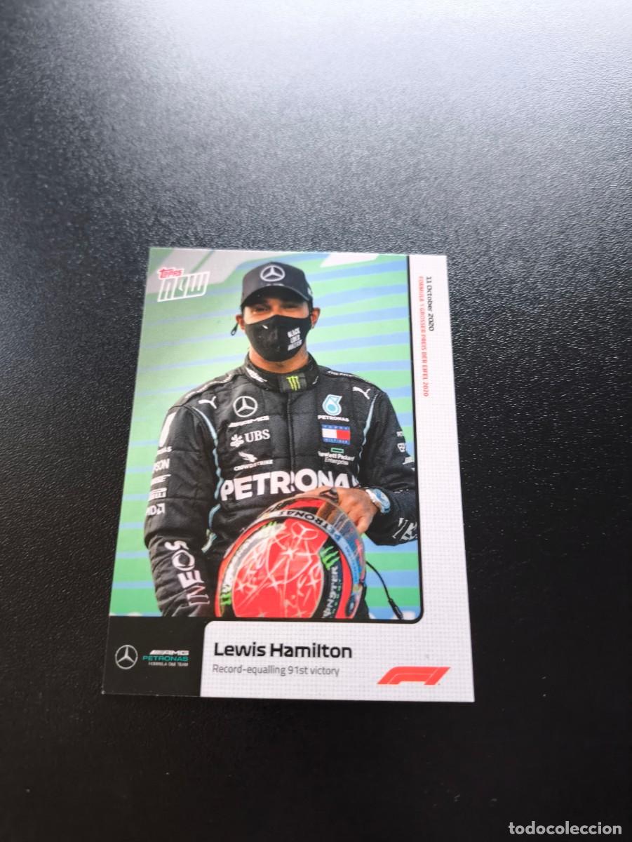 Coleccionismo deportivo: Lewis Hamilton Topps Now #006 Conmemorativa historica con casco de Michael Schumacher. +descripcion