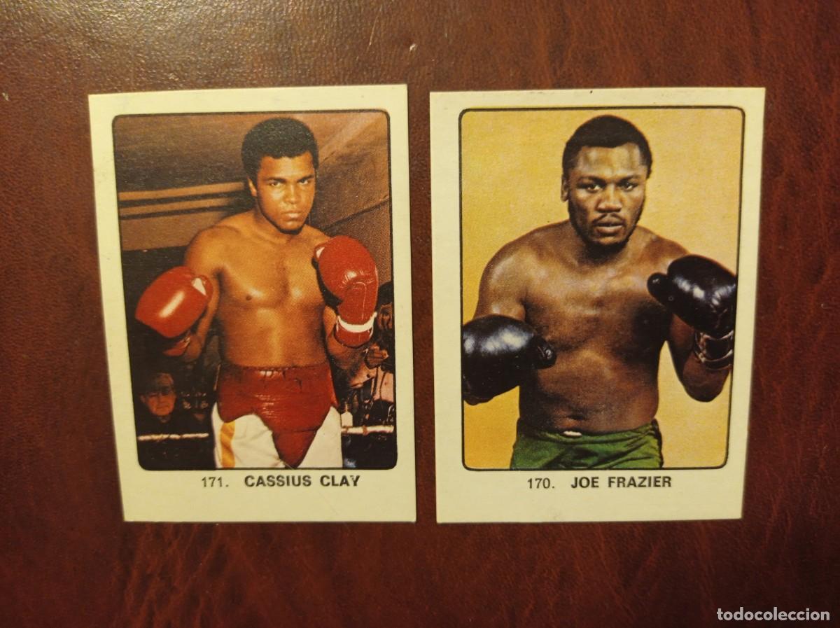 Coleccionismo deportivo: Cassius Clay y Joe Frazier - &rdquo;Campeones del Deporte&rdquo; Keisa 74 1974