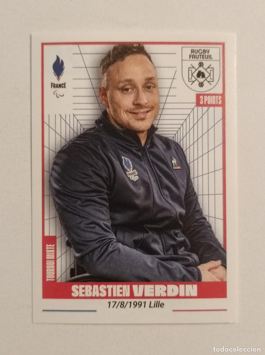 Coleccionismo deportivo: #420 VERDIN (RUGBY SILLA DE RUEDAS) OFICIAL EQUIPO FRANCIA JUEGOS OLIMPICOS PARIS 2024 PANINI