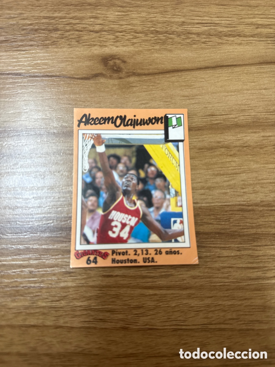 Collectionnisme sportif: 1989 AKEEM OLAJUWON N&ordm; 64 GIGANTES DEL BASKET SIN PEGAR
