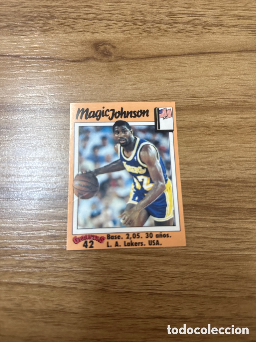 Coleccionismo deportivo: 1989 MAGIC JOHNSON N&ordm; 42 GIGANTES DEL BASKET SIN PEGAR