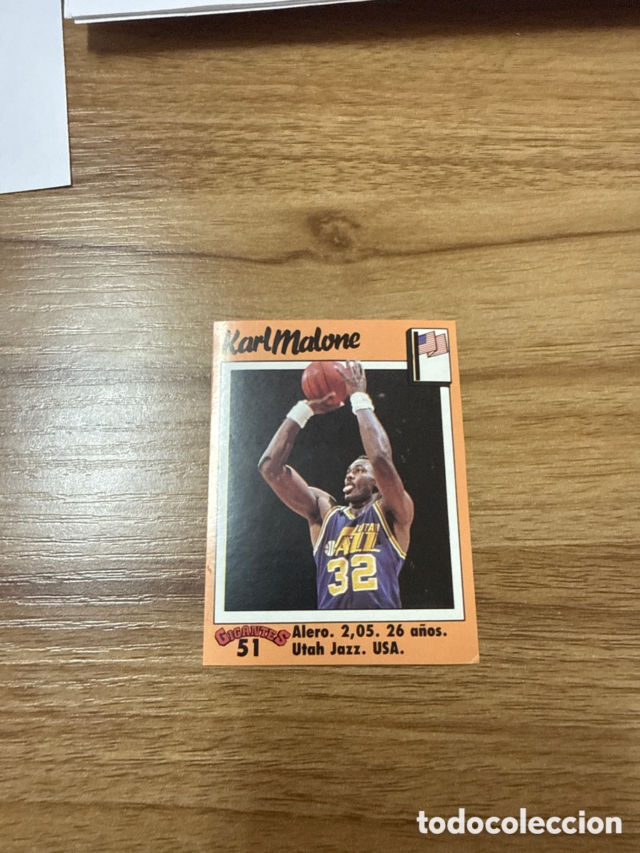 Coleccionismo deportivo: 1989 KARL MALONE N&ordm; 51 GIGANTES DEL BASKET SIN PEGAR