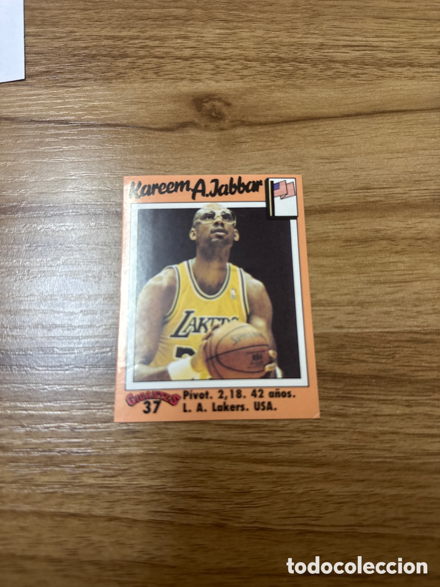 Coleccionismo deportivo: 1989 KAREEM ABDUL JABBAR N&ordm; 37 GIGANTES DEL BASKET SIN PEGAR