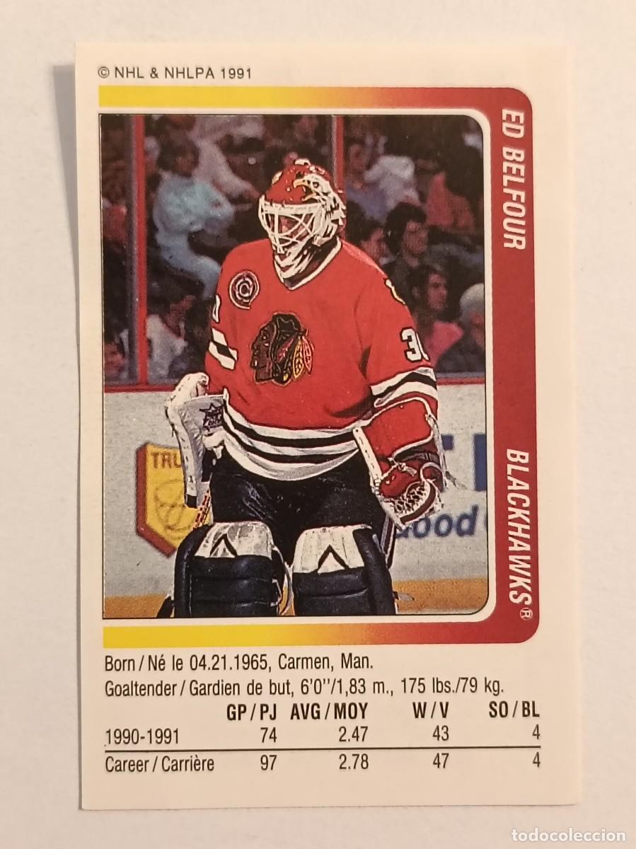 Coleccionismo deportivo: #9 ED BELFOUR (CHICAGO BLACKHAWKS) HOCKEY HIELO NHL 91/92 PANINI