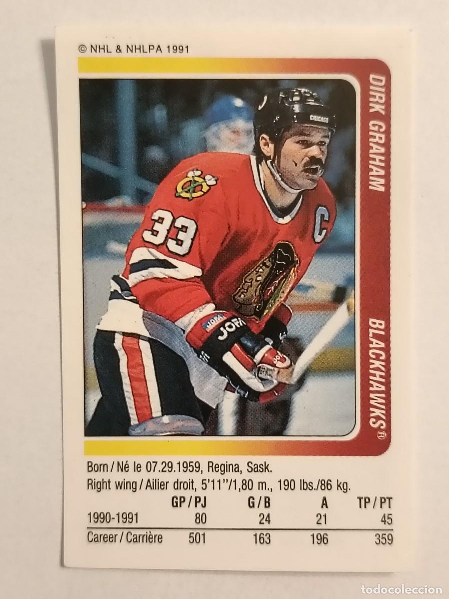 Coleccionismo deportivo: #16 DIRK GRAHAM (CHICAGO BLACKHAWKS) HOCKEY HIELO NHL 91/92 PANINI