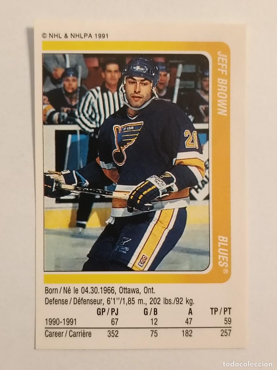 Sammelleidenschaft Sport: #23 JEFF BROWN (SAINT LOUIS BLUES) HOCKEY HIELO NHL 91/92 PANINI