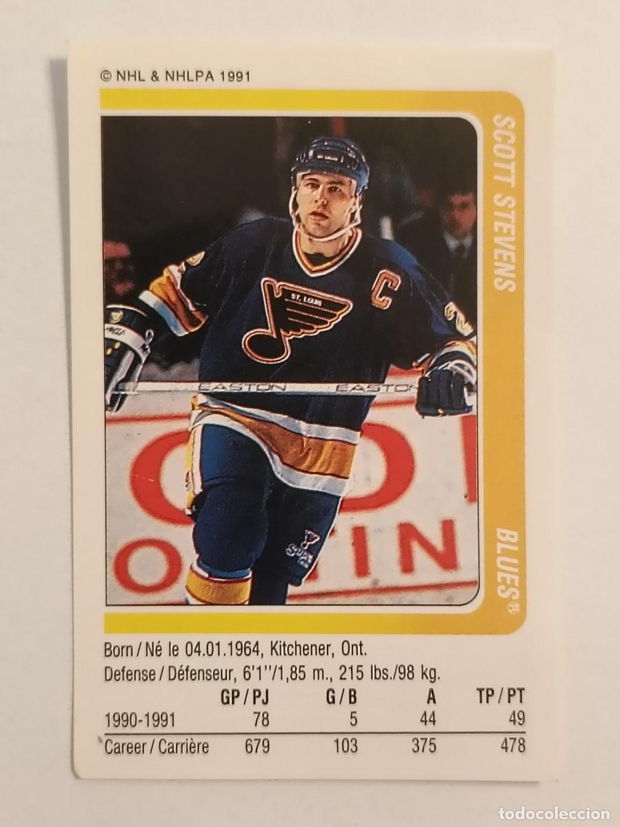 Sammelleidenschaft Sport: #26 SCOTT STEVENS (SAINT LOUIS BLUES) HOCKEY HIELO NHL 91/92 PANINI