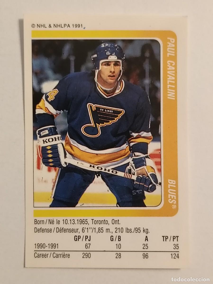 Sammelleidenschaft Sport: #35 PAUL CAVALLINI (SAINT LOUIS BLUES) HOCKEY HIELO NHL 91/92 PANINI