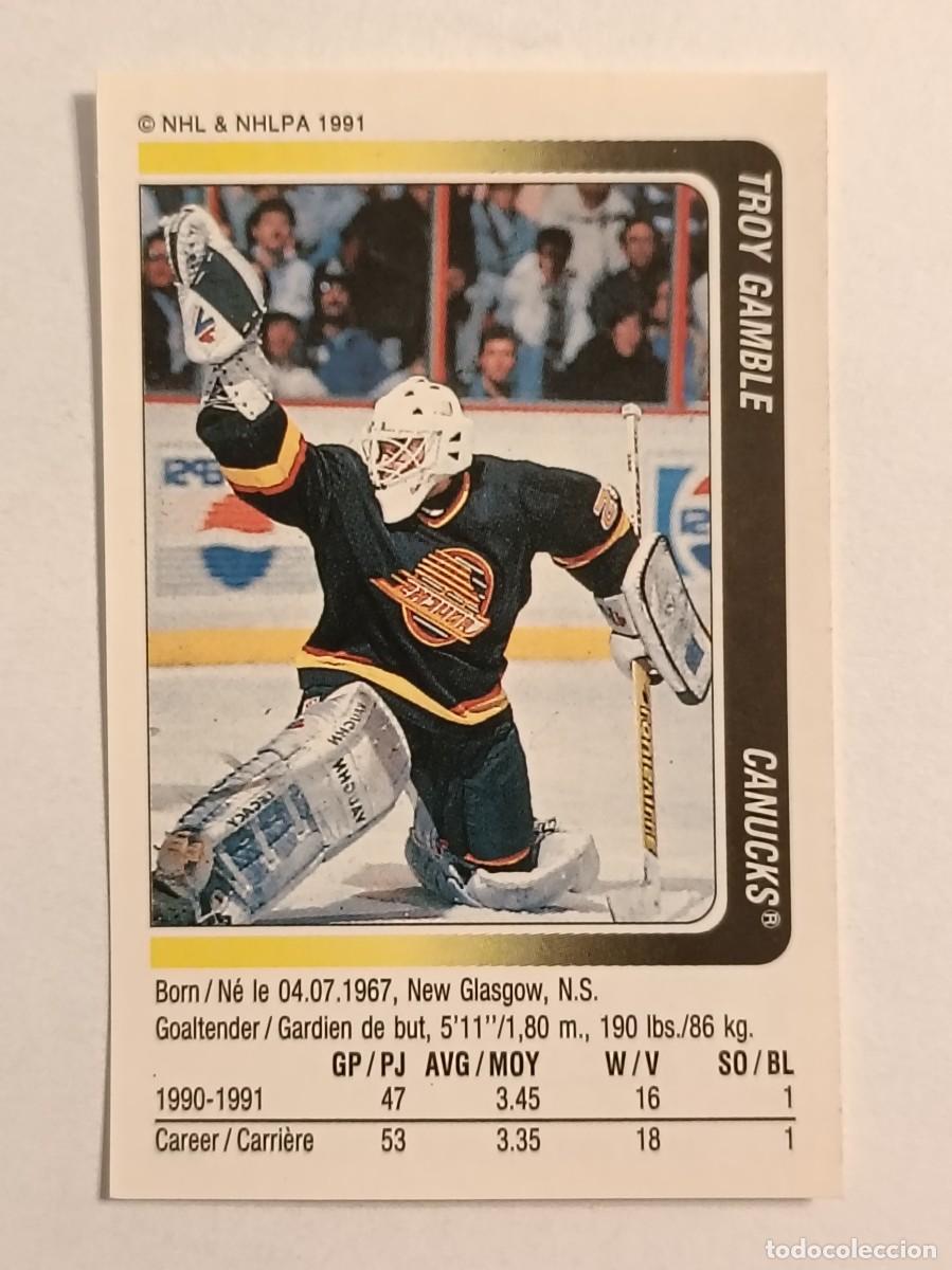 Sammelleidenschaft Sport: #37 TROY GAMBLE (VANCOUVER CANUCKS) HOCKEY HIELO NHL 91/92 PANINI