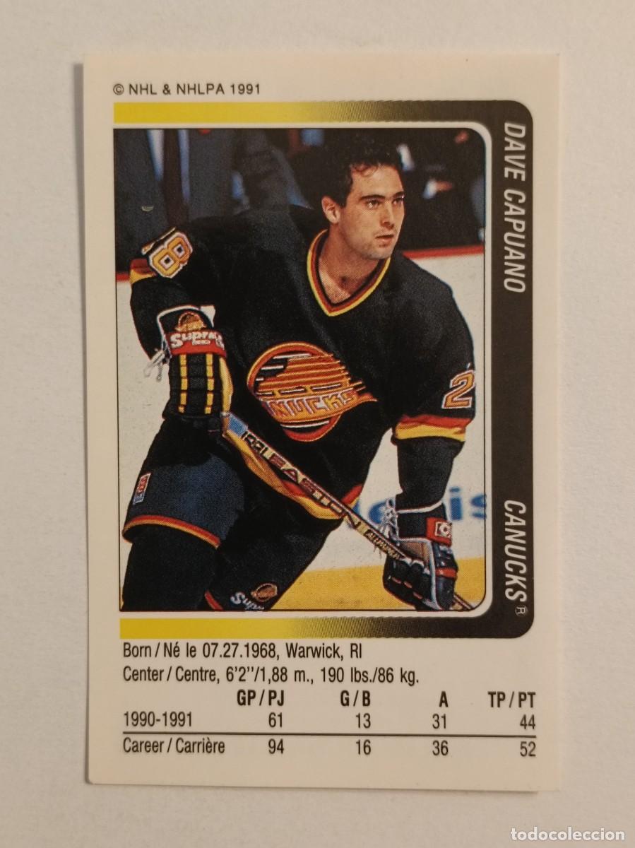 Sammelleidenschaft Sport: #41 DAVE CAPUANO (VANCOUVER CANUCKS) HOCKEY HIELO NHL 91/92 PANINI
