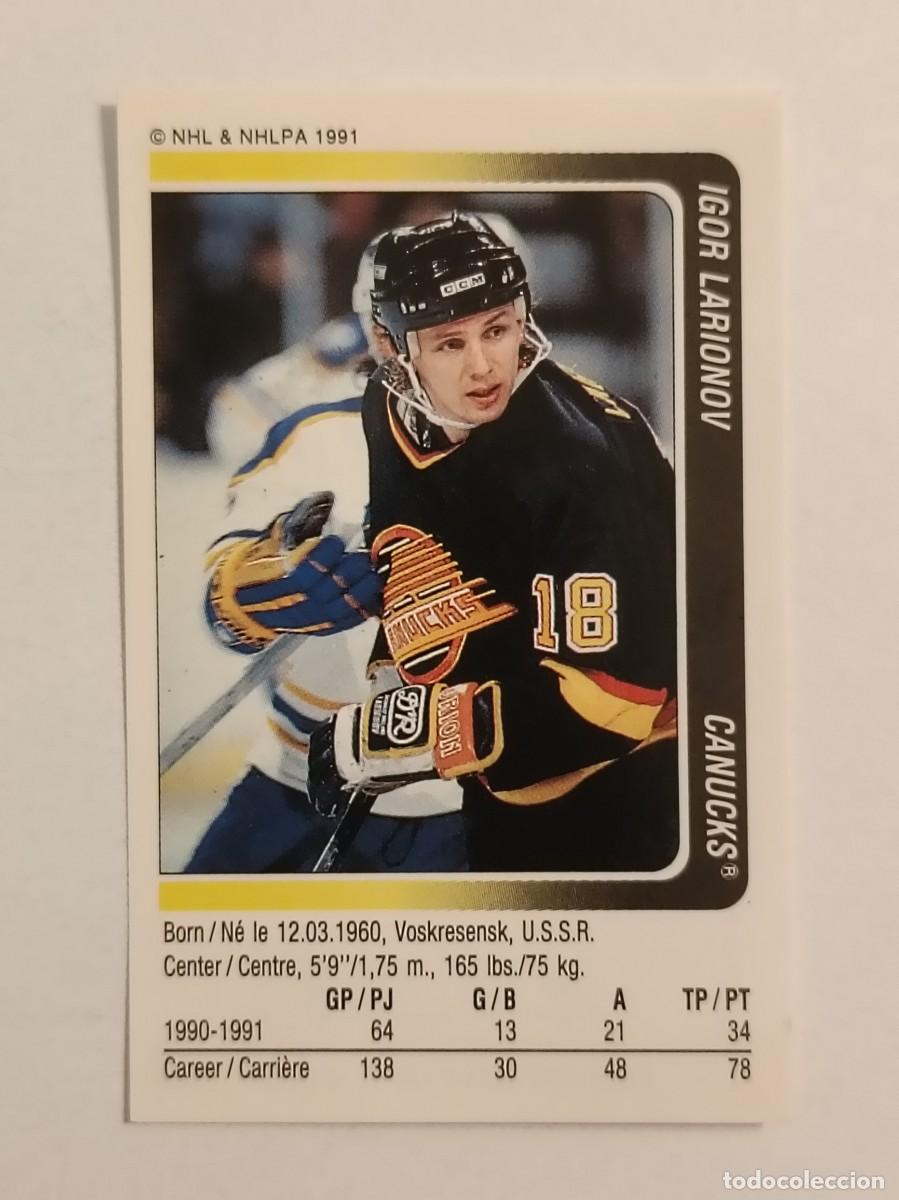 Coleccionismo deportivo: #42 IGOR LARIONOV (VANCOUVER CANUCKS) HOCKEY HIELO NHL 91/92 PANINI