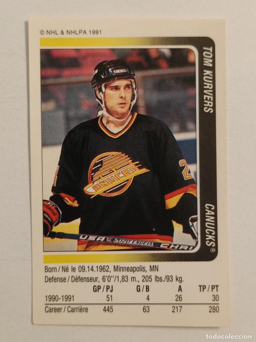 Coleccionismo deportivo: #43 TOM KURVERS (VANCOUVER CANUCKS) HOCKEY HIELO NHL 91/92 PANINI
