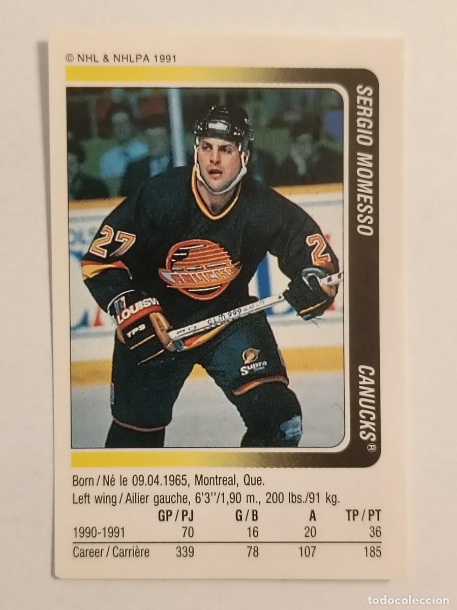Coleccionismo deportivo: #44 SERGIO MOMESSO (VANCOUVER CANUCKS) HOCKEY HIELO NHL 91/92 PANINI