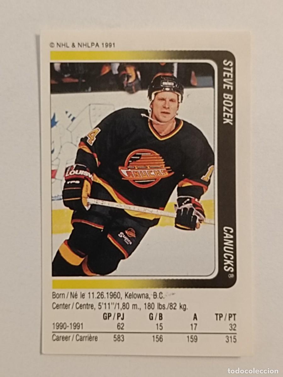 Coleccionismo deportivo: #48 STEVE BOZEK (VANCOUVER CANUCKS) HOCKEY HIELO NHL 91/92 PANINI