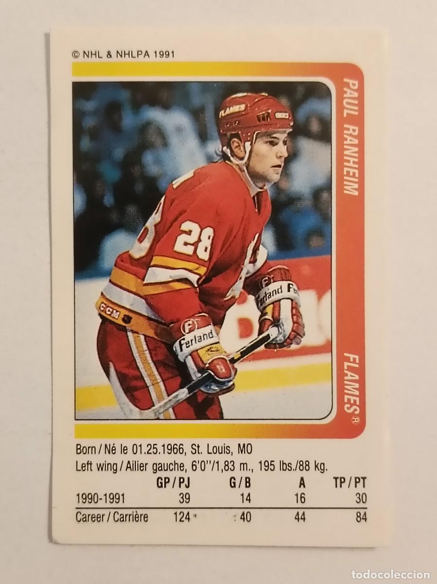 Coleccionismo deportivo: #54 PAUL RANHEIM (CALGARY FLAMES) HOCKEY HIELO NHL 91/92 PANINI
