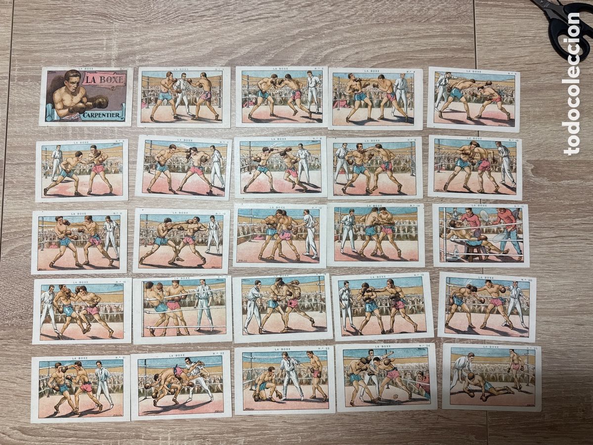 Coleccionismo deportivo: LA BOXE CARPENTIER BOXEO COLECCION COMPLETA 25 CROMOS EXCELENTE ESTADO A&Ntilde;OS 20