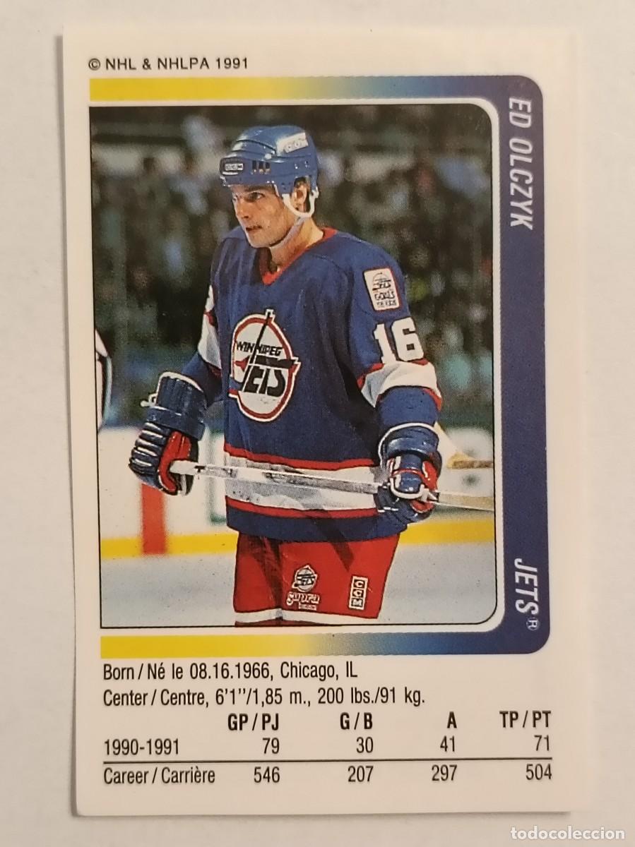 Coleccionismo deportivo: #64 ED OLCZYK (WINNIPEG JETS) HOCKEY HIELO NHL 91/92 PANINI