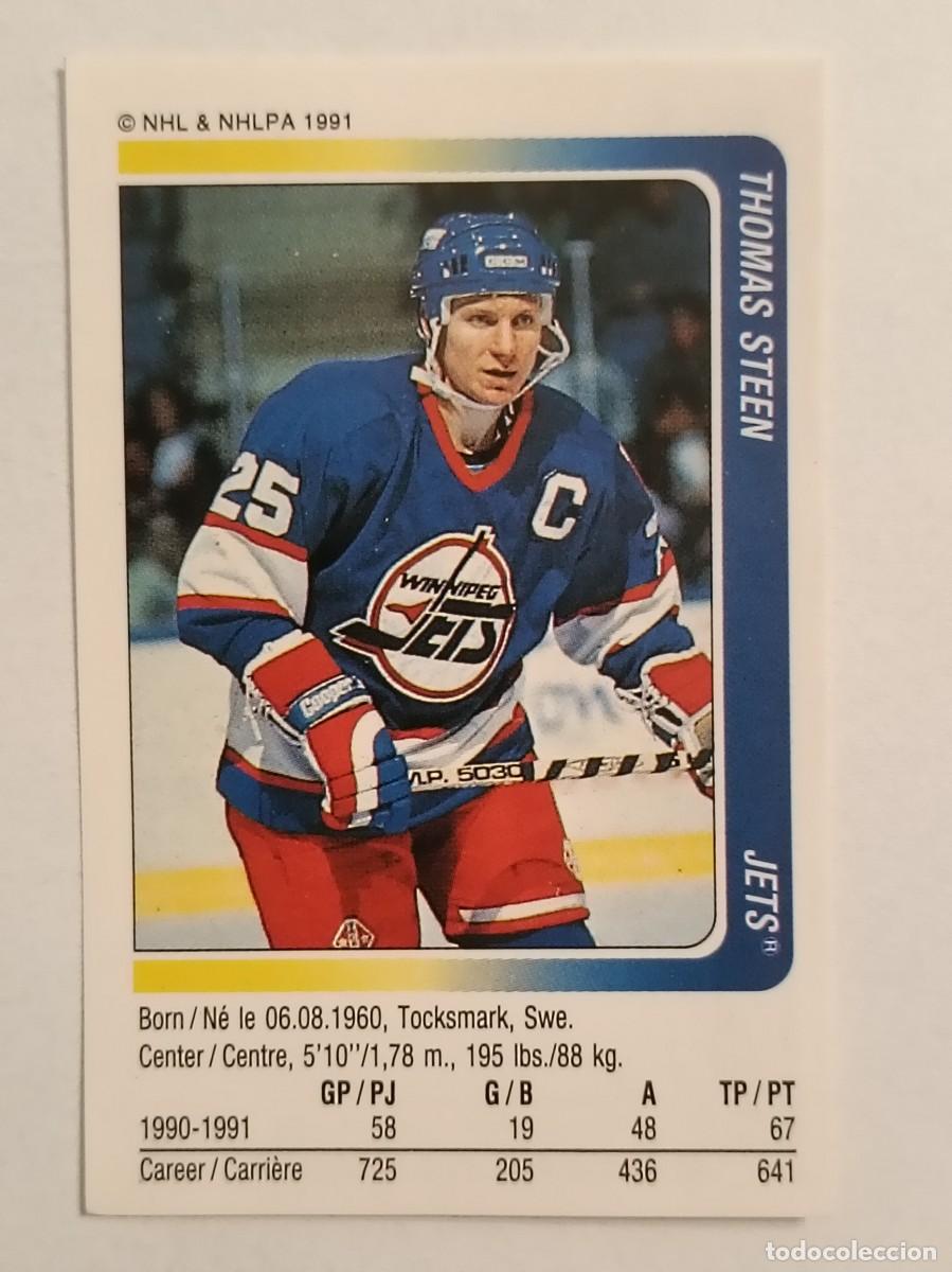 Coleccionismo deportivo: #68 THOMAS STEEN (WINNIPEG JETS) HOCKEY HIELO NHL 91/92 PANINI