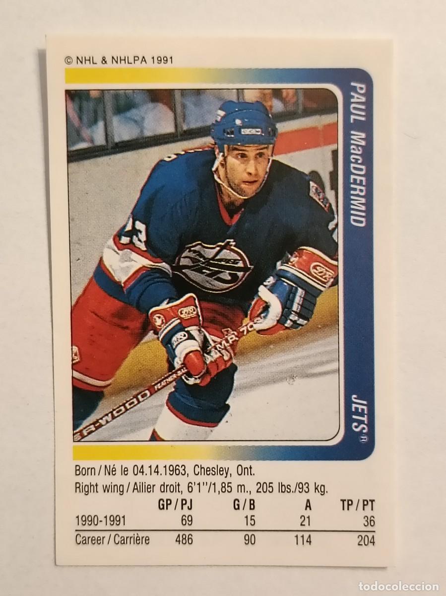 Coleccionismo deportivo: #69 PAUL MACDERMID (WINNIPEG JETS) HOCKEY HIELO NHL 91/92 PANINI