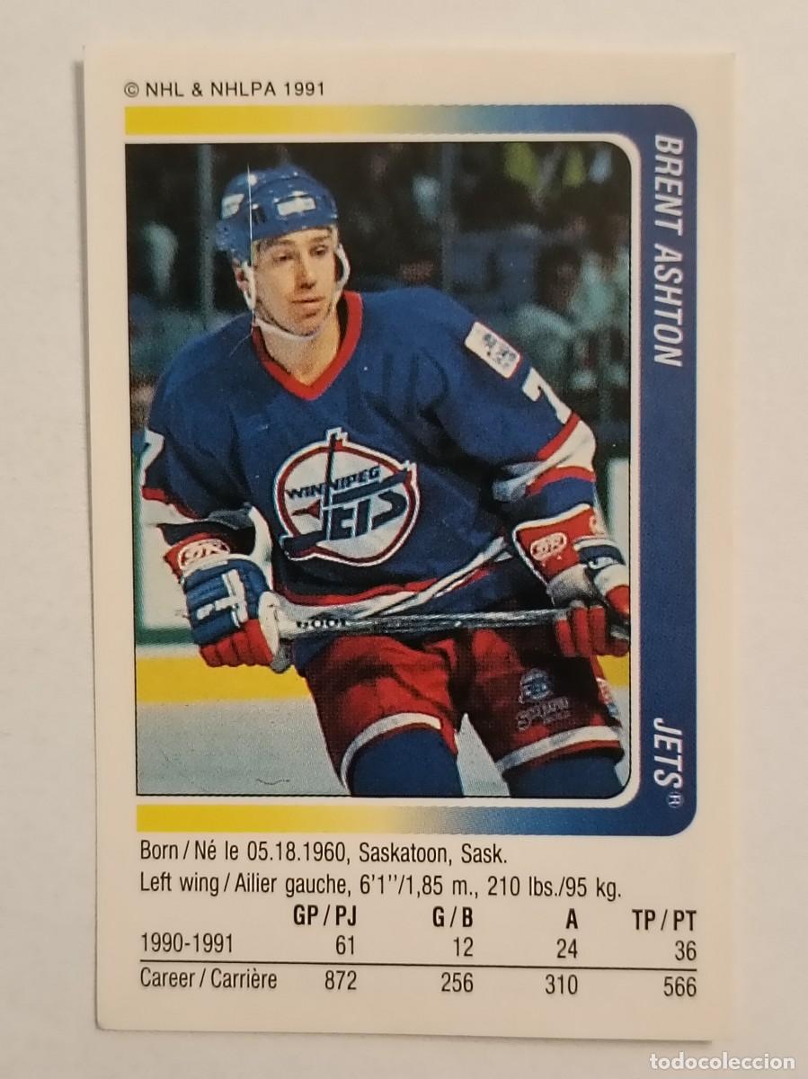 Coleccionismo deportivo: #70 BRENT ASHTON (WINNIPEG JETS) HOCKEY HIELO NHL 91/92 PANINI