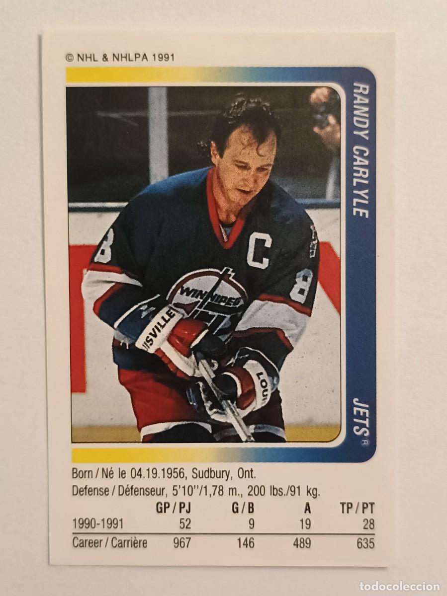 Coleccionismo deportivo: #76 RANDY CARLYLE (WINNIPEG JETS) HOCKEY HIELO NHL 91/92 PANINI