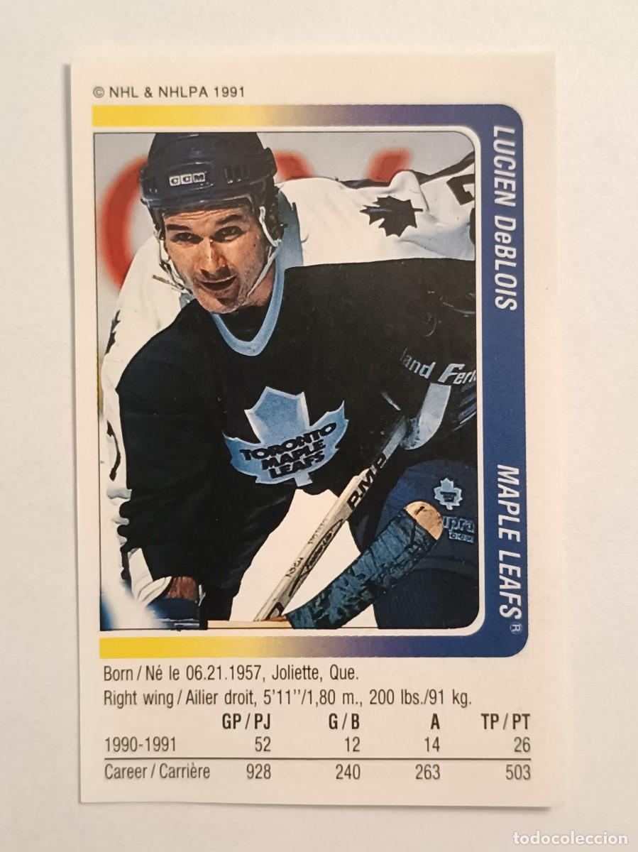 Coleccionismo deportivo: #100 LUCIEN DEBLOIS (TORONTO MAPLE LEAFS) HOCKEY HIELO NHL 91/92 PANINI