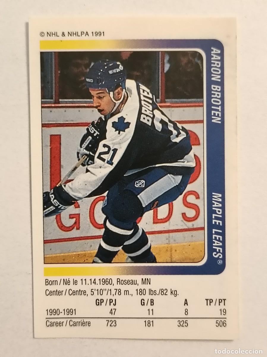 Coleccionismo deportivo: #105 AARON BROTEN (TORONTO MAPLE LEAFS) HOCKEY HIELO NHL 91/92 PANINI