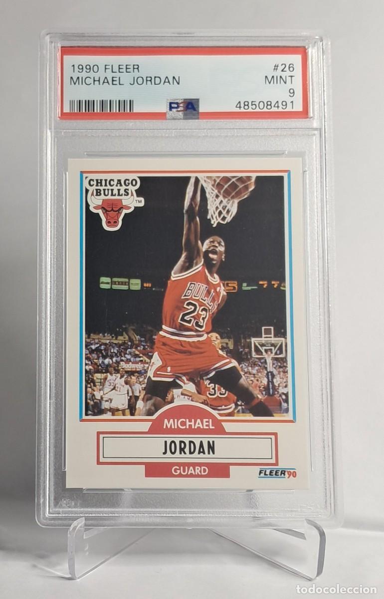 Coleccionismo deportivo: LOTE MICHAEL JORDAN PSA 9 FLEER 26 1990 + KOBE BRYANT PSA 9 1997 + CARD GRATIS