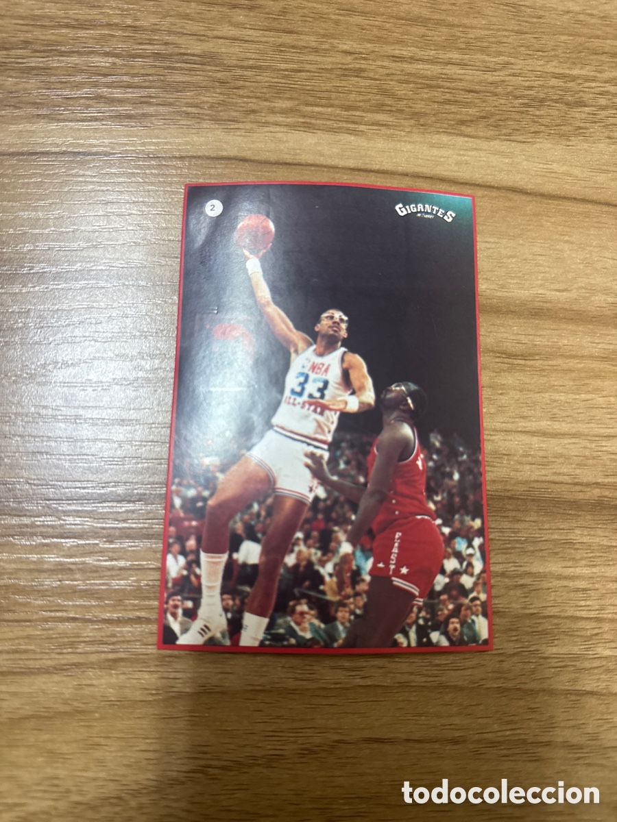 Coleccionismo deportivo: 1987 KAREEM ABDUL JABBAR N&ordm; 2 GIGANTES NBA SIN PEGAR