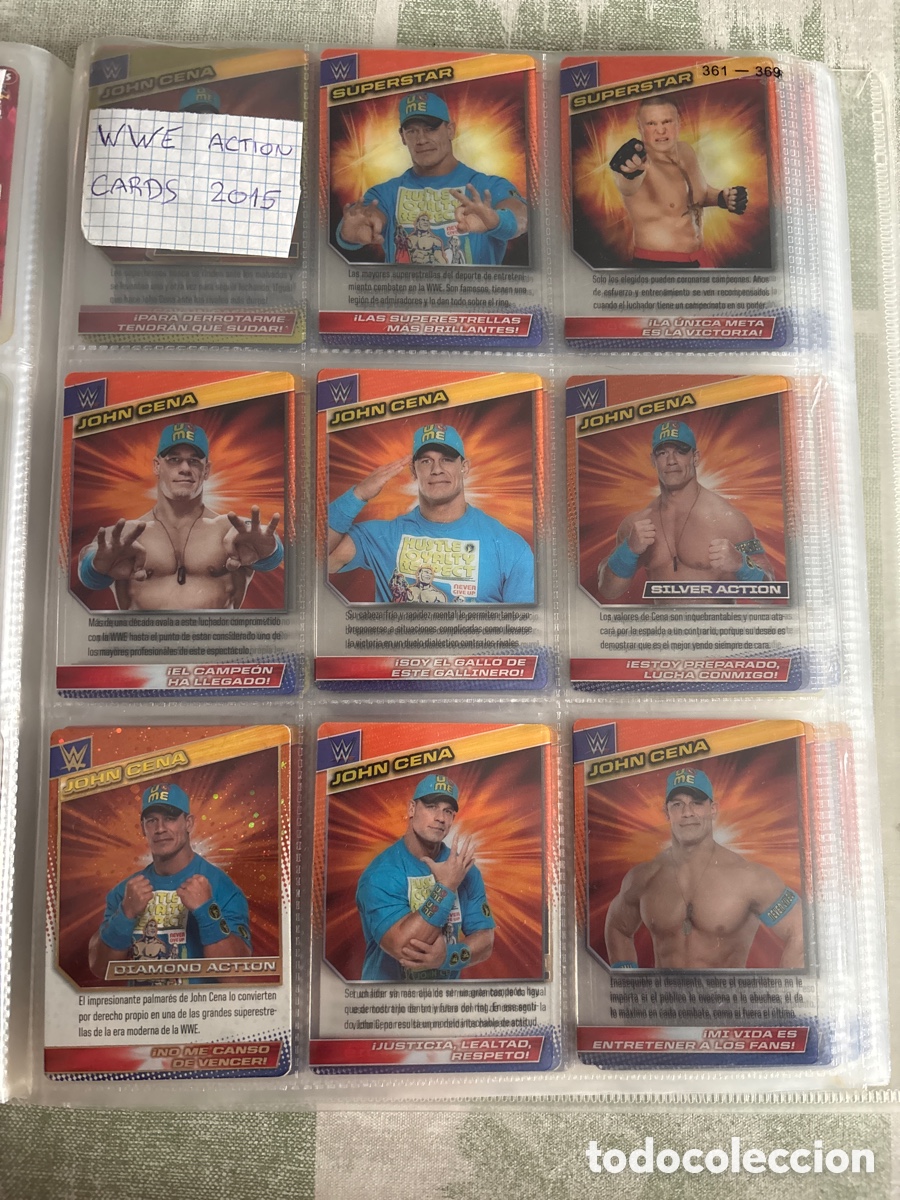 Coleccionismo deportivo: WWE ACTION CARDS 2015 LAMINCARDS PANINI LOTE DE 112 TODAS DIFERENTES