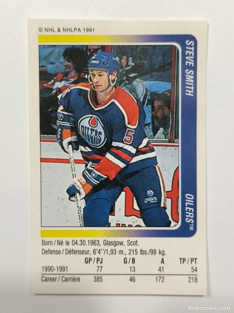 Coleccionismo deportivo: #121 STEVE SMITH (EDMONTON OILERS) HOCKEY HIELO NHL 91/92 PANINI