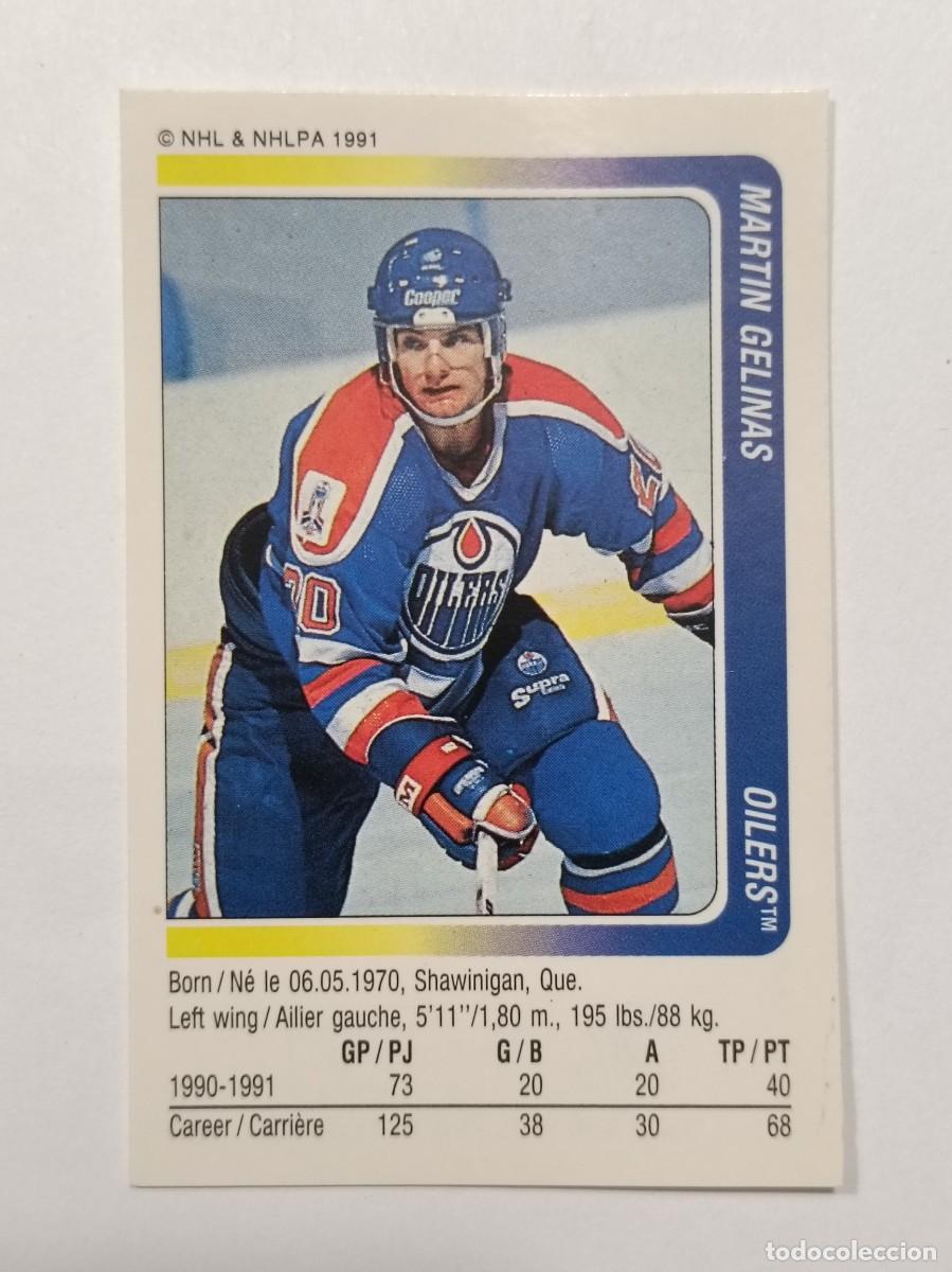 Coleccionismo deportivo: #128 MARTIN GELINAS (EDMONTON OILERS) HOCKEY HIELO NHL 91/92 PANINI